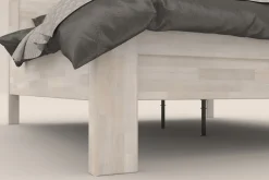 Drewniane łóżko z naturalnego buku Sion H1, BO102, 180x200 cm