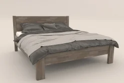 Drewniane łóżko z naturalnego buku Sion H1, BO105, 180x200 cm