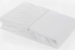 Elastyczne, kolorowe prześcieradło Klinmam Home Elastan, kolor biały, 90-100x200 cm