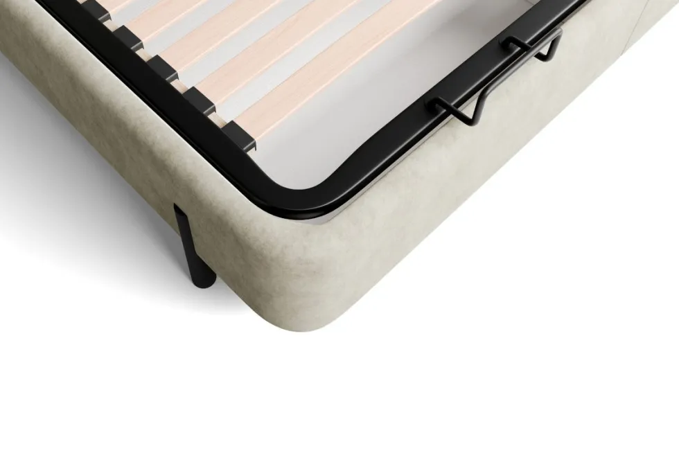 Łóżko tapicerowane Bali 2.0, Amour 5504, box front lift, 160x200 cm