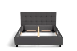 Łóżko tapicerowane Boston Frame Lift, Beech Black, Queens Ash, 160x200 cm