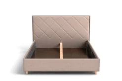 Łóżko tapicerowane Madison Frame Lift, Beech Black, Royal Suede Medium Grey, 160x200 cm
