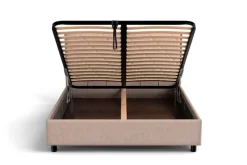 Łóżko tapicerowane Madison Frame Lift, Beech Black, Paris Khaki, 160x200 cm