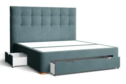 Łóżko tapicerowane Malibu, Jade 9847, box 3 drawers, 160x200 cm