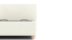Łóżko tapicerowane Modesto Frame Standard, Wooden Black, Alphine Ivory 101, 180x200 cm