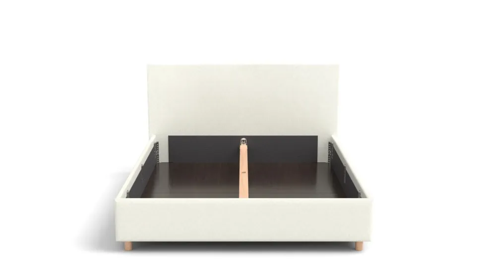 Łóżko tapicerowane Modesto Frame Standard, Wooden Black, Alphine Ivory 101, 180x200 cm