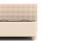 Łóżko tapicerowane Nashville Frame Lift, Beech Black, Seven Navy 49, 160x200 cm