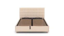 Łóżko tapicerowane Nashville Frame Lift, Beech Black, Seven Navy 49, 160x200 cm
