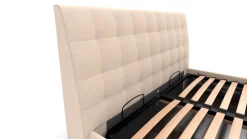 Łóżko tapicerowane Nashville Frame Lift, Beech Black, Seven Navy 49, 160x200 cm
