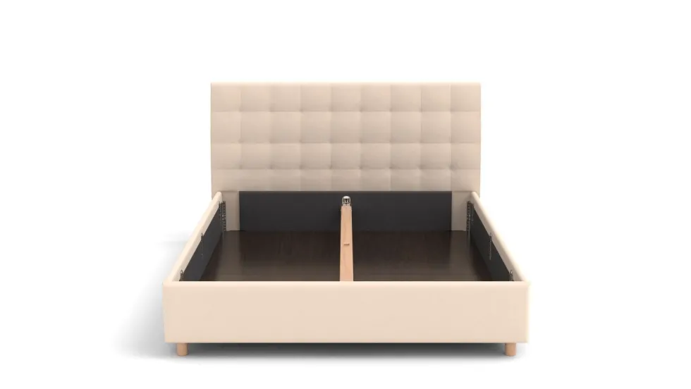Łóżko tapicerowane Nashville Frame Lift, Beech Black, Seven Navy 49, 160x200 cm
