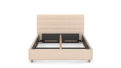 Łóżko tapicerowane Nashville Frame Lift, Beech Black, Savanna Blue, 160x200 cm