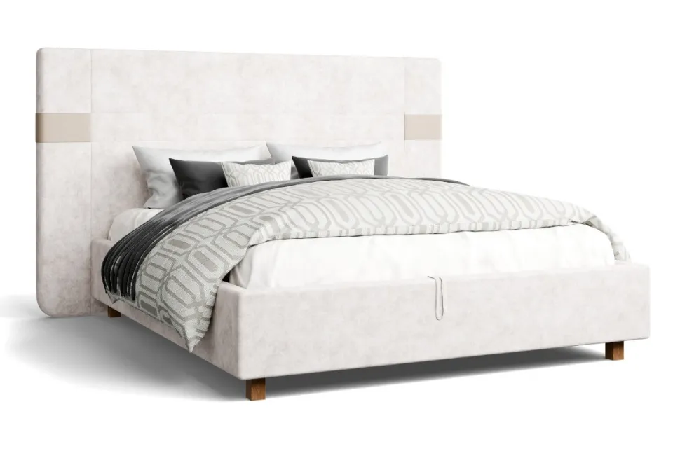 Łóżko tapicerowane Palladium Frame Standard, Natural, 180x200 cm