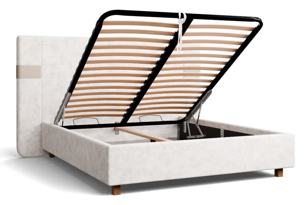 Łóżko tapicerowane Palladium Frame Lift, Natural, 180x200 cm