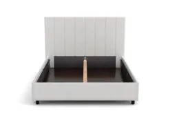 Łóżko tapicerowane Pasadena Frame Storage, Beech Black, Seven Navy 49, 160x200 cm