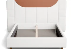 Łóżko tapicerowane Plaza Frame Storage, Cinnamon, 160x200 cm