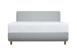 Łóżko tapicerowane TEMPUR® Arc Form, Static Slatted, Black/Oak, Ash Grey, 180x200 cm