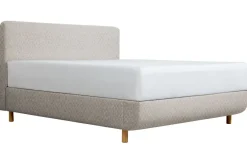 Łóżko tapicerowane TEMPUR® Arc Form, Static Slatted, Black/Oak, Warm Stone, 180x200 cm