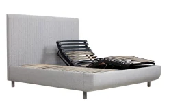 Łóżko tapicerowane TEMPUR® Arc Vertical, Adjustable Slatted, Black/Oak, Charcoal Grey, 180x200 cm