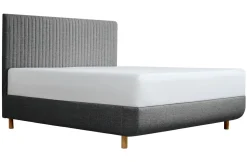 Łóżko tapicerowane TEMPUR® Arc Vertical, Adjustable Slatted, Black/Oak, Charcoal Grey, 180x200 cm