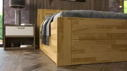 Łóżko z litego drewna Amien, wersja box, dąb, D1, 180x200 cm