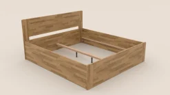 Łóżko z litego drewna Amien, wersja box, dąb, D1, 180x200 cm
