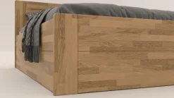Łóżko z litego drewna Amien, wersja box, dąb, D1, 180x200 cm