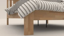 Łóżko z litego drewna Beringen, 80x200 cm, Buk, BO 102, Bez modyfikacji