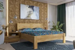 Łóżko z litego drewna - buk naturalny Sion H3, BK1, 180x200 cm