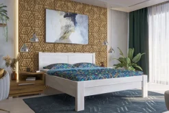 Łóżko z litego drewna - buk naturalny Sion H3, BO102, 180x200 cm