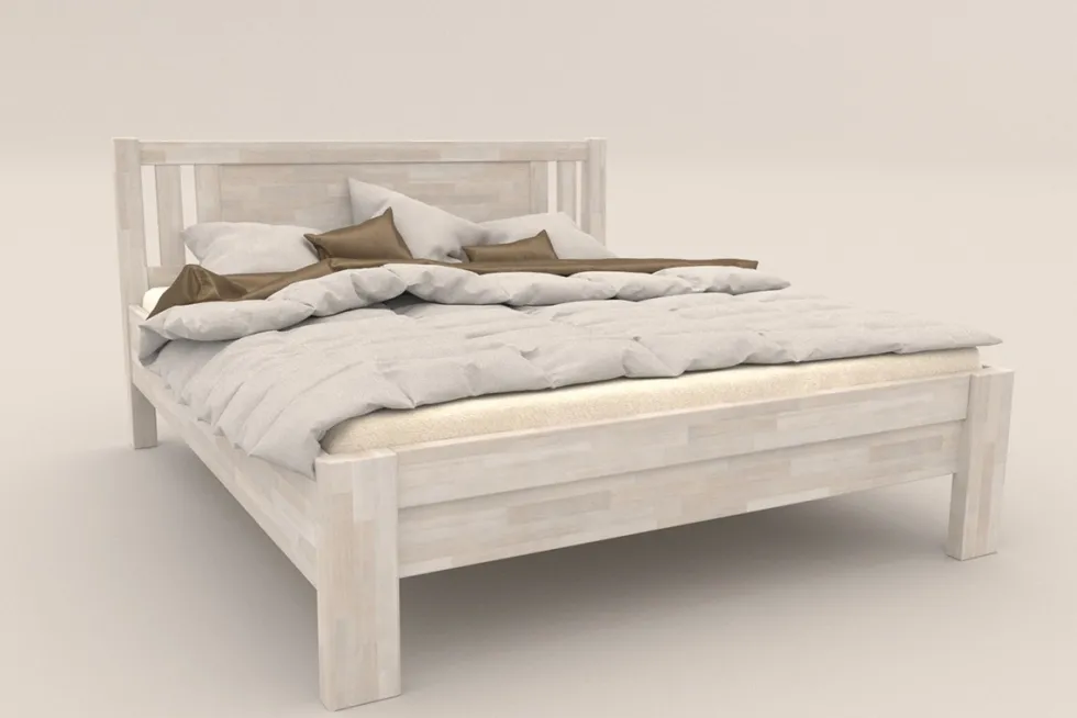 Łóżko z litego drewna bukowego Sion H2, BO102, 180x200 cm