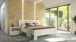 Łóżko z litego drewna Horgen, 80x200 cm, Buk, BO 102, Bez modyfikacji