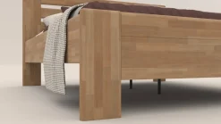 Łóżko z litego drewna Horgen, 80x200 cm, Buk, BO 105, Bez modyfikacji