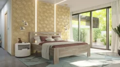 Łóżko z litego drewna Horgen, 80x200 cm, Buk, BO 105, Bez modyfikacji