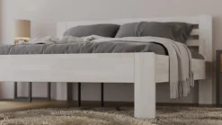 Łóżko z litego drewna Jona, 160x200 cm, Buk, BO 102, Bez modyfikacji