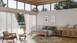 Łóżko z litego drewna Jona, 160x200 cm, Buk, BO 101, Bez modyfikacji