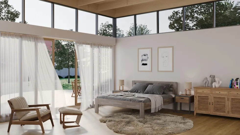 Łóżko z litego drewna Jona, 160x200 cm, Buk, BO 105, Bez modyfikacji