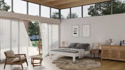 Łóżko z litego drewna Jona, 140x200 cm, Buk, BO 102, Bez modyfikacji