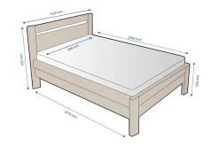 Łóżko z litego drewna, które wytrzyma lata i zapewni zdrowy sen Venta, 90x200 cm, kolor BO102 biały