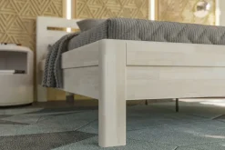 Łóżko z litego drewna, które wytrzyma lata i zapewni zdrowy sen Venta, 140x200 cm, kolor BO102 biały