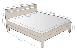 Łóżko z litego drewna, które wytrzyma lata i zapewni zdrowy sen Venta, 160x200 cm, kolor BO102 biały