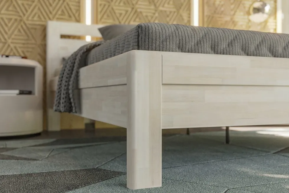Łóżko z litego drewna, które wytrzyma lata i zapewni zdrowy sen Venta, 80x200 cm, kolor BO102 biały