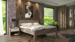 Łóżko z litego drewna Lago, 80x200 cm, Buk, BO 105, Bez modyfikacji