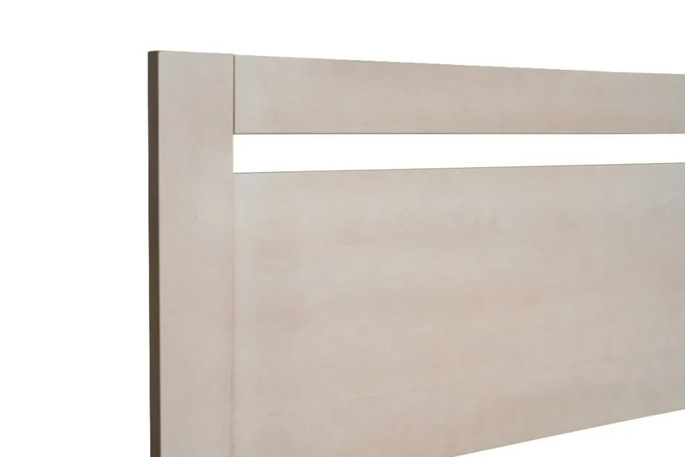 Łóżko z litego drewna Matera, 80x200 cm, Buk, Biały - Faolaj, Box