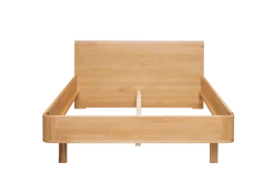 Łóżko z litego drewna Modena 2.0, 80x200 cm, Buk, Naturalny - Lakier
