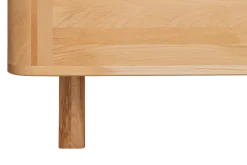 Łóżko z litego drewna Modena 2.0, 80x200 cm, Buk, Naturalny - Lakier