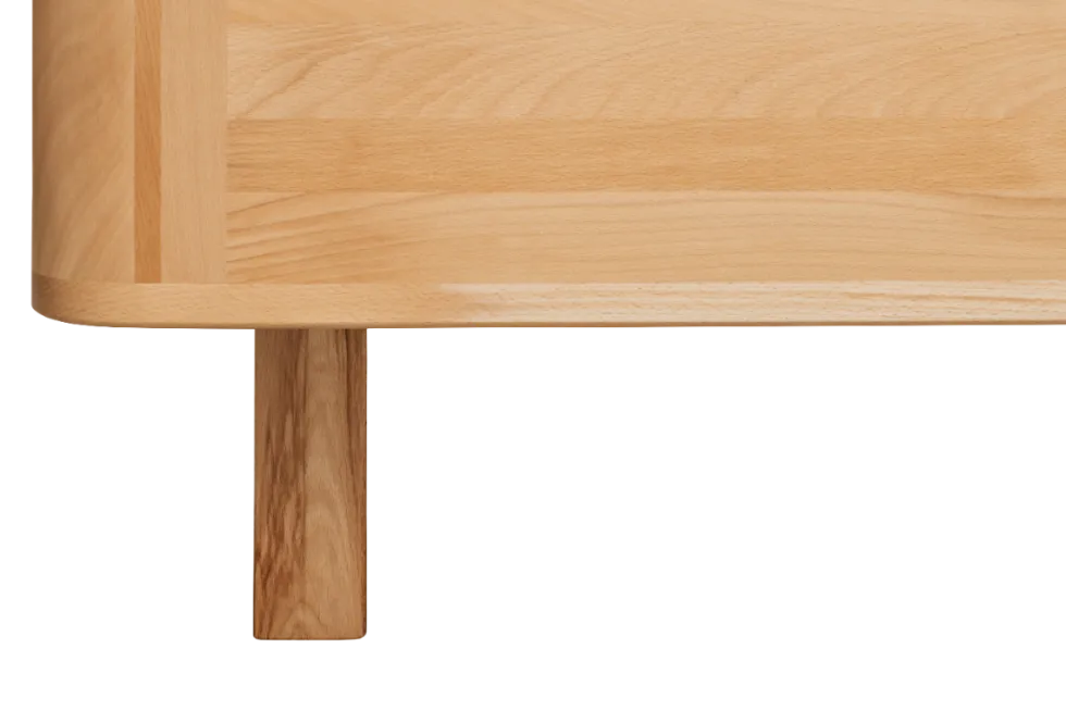 Łóżko z litego drewna Modena 2.0, 80x200 cm, Buk, Naturalny - Lakier