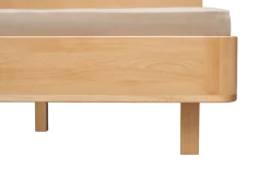 Łóżko z litego drewna Modena 2.0, 80x200 cm, Buk, Naturalny - Lakier