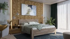 Łóżko z litego drewna Olten, 80x200 cm, Buk, BO 105, Bez modyfikacji