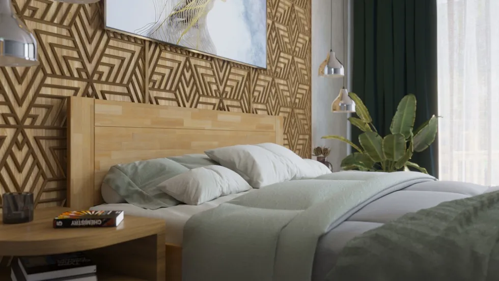 Łóżko z litego drewna Olten, 80x200 cm, Buk, BO 101, Bez modyfikacji