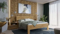 Łóżko z litego drewna Tapa, 80x200 cm, Buk, BO 101, Bez modyfikacji